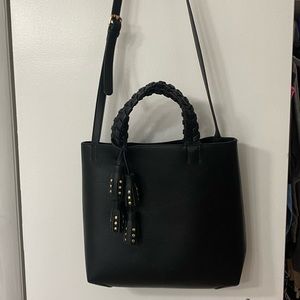Black Crossbody Bag with Handles